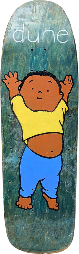 1991 – World Industries – Chris “Dune” Pastras – Standing Baby by Marc McKee