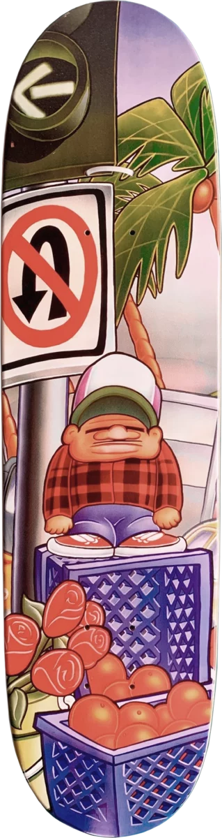 1992 – World Industries – Chico Brenes – Orange Vendor by Marc McKee